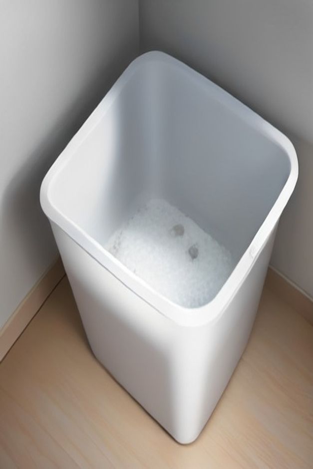 White top entry cat litter box seen from above